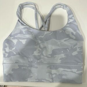lululemon Energy Bra Longline Bra Ribbed Camo